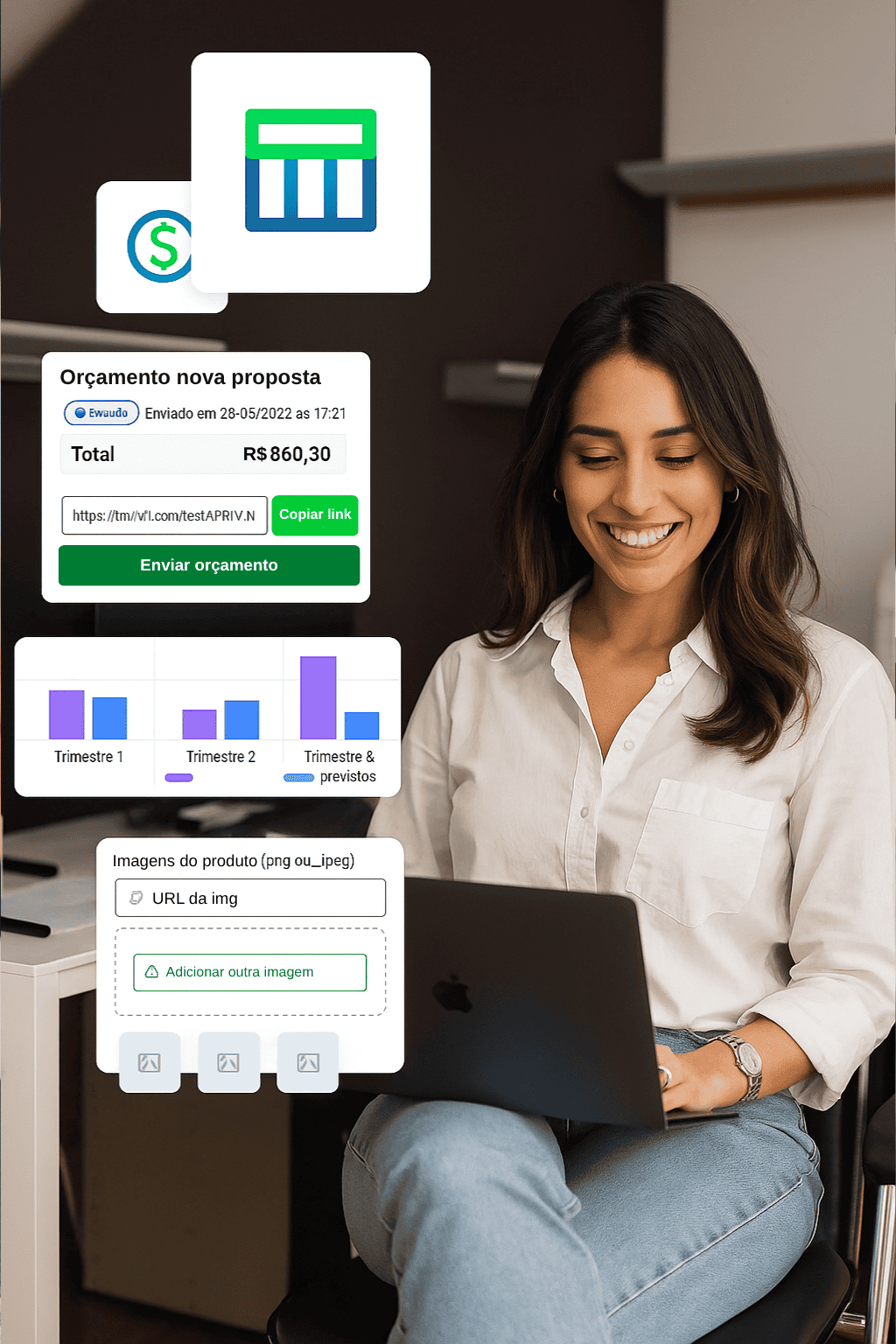 Tela de orçamentos e propostas no FazNota